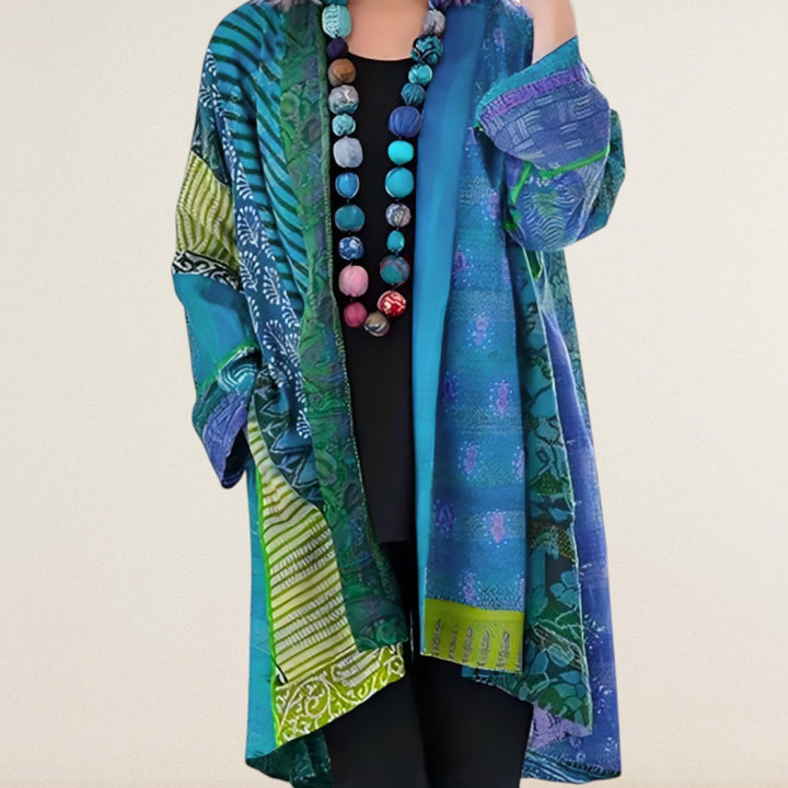 Φλωρίνα – Αέρινο Κιμόνο-Ζακέτα με Καλλιτεχνικά Σχέδια