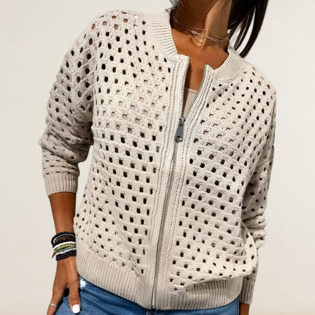 Μαρία – Ελαφριά ζακέτα με φερμουάρ