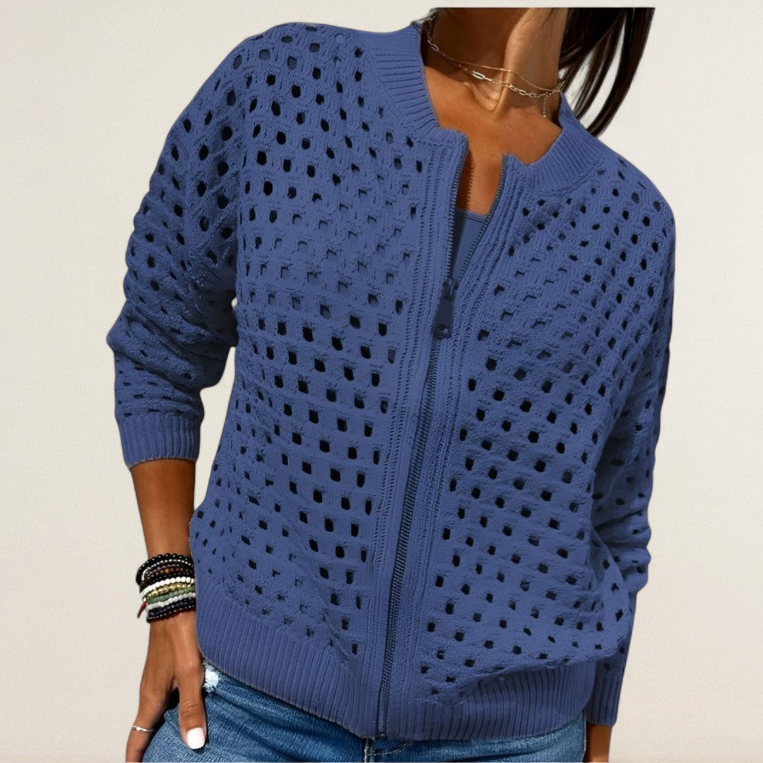 Μαρία – Ελαφριά ζακέτα με φερμουάρ