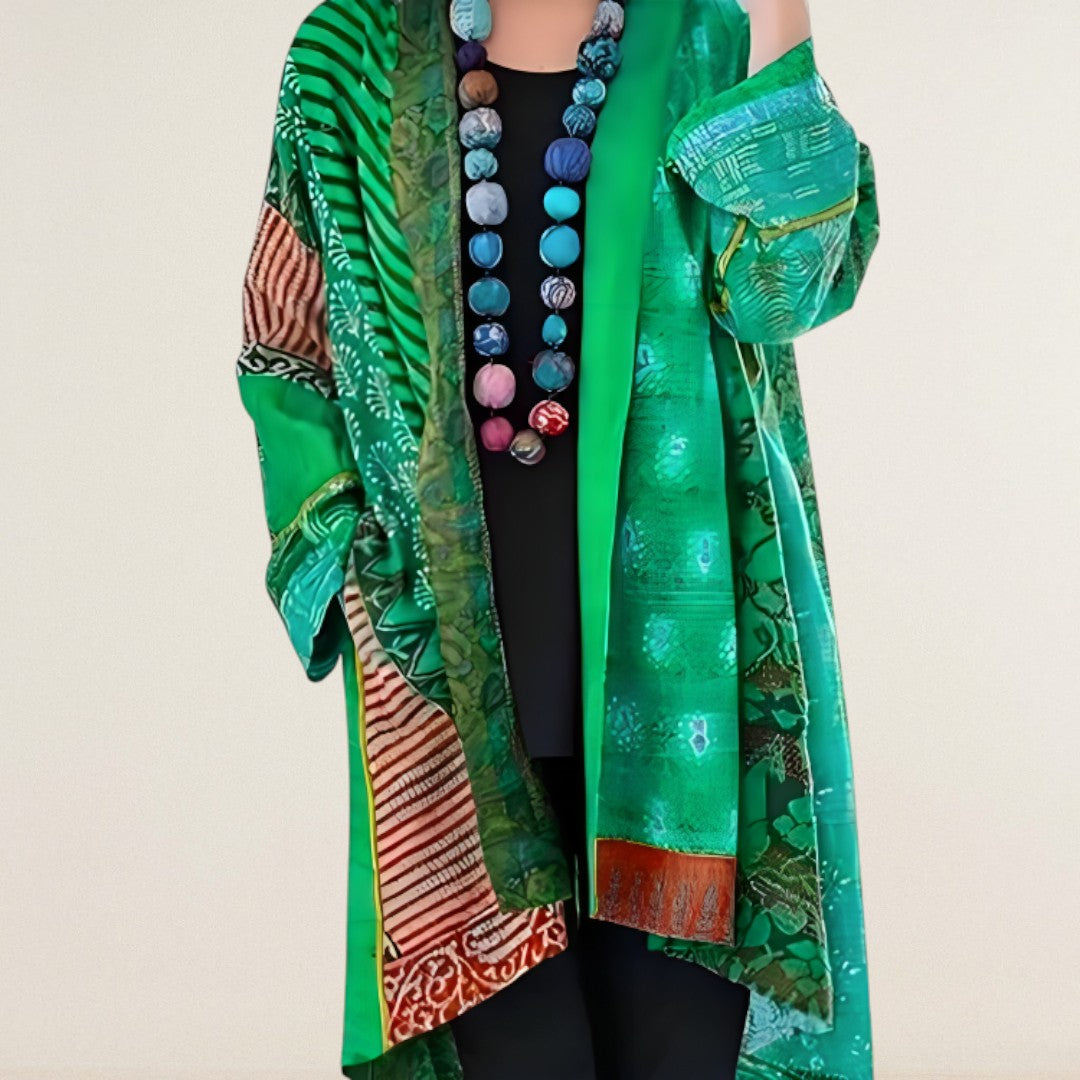 Φλωρίνα – Αέρινο Κιμόνο-Ζακέτα με Καλλιτεχνικά Σχέδια