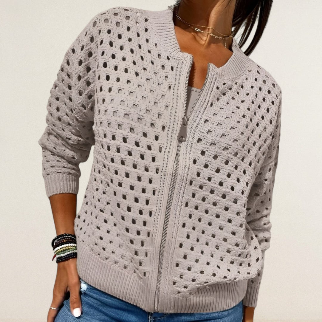 Μαρία – Ελαφριά ζακέτα με φερμουάρ