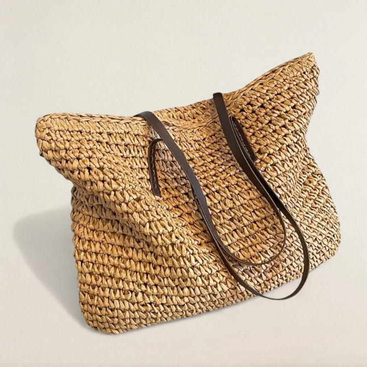 Ελένη – Χαλαρή τσάντα από ψάθα για το καλοκαίρι και την καθημερινότητα