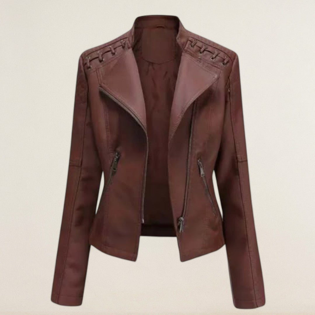 Μαρία – κομψό δερμάτινο μπουφάν με μοντέρνα γραμμή