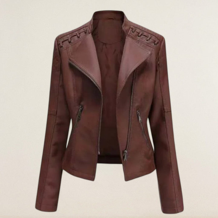 Μαρία – κομψό δερμάτινο μπουφάν με μοντέρνα γραμμή