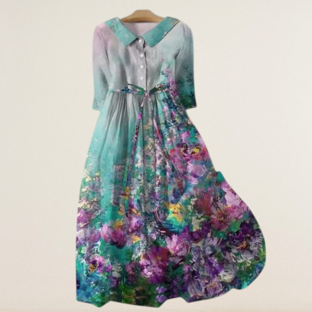 Ηλένια – κομψό μίντι φόρεμα με ελαφρότητα