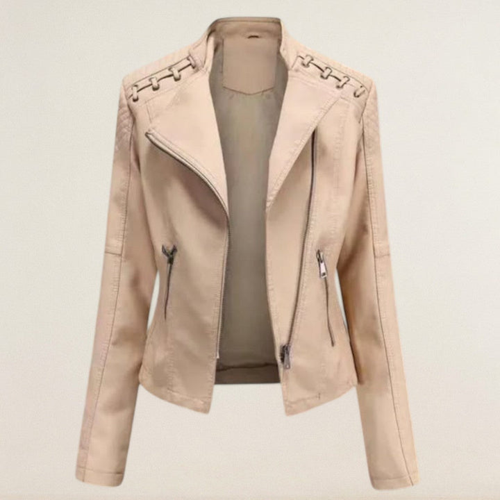 Μαρία – κομψό δερμάτινο μπουφάν με μοντέρνα γραμμή