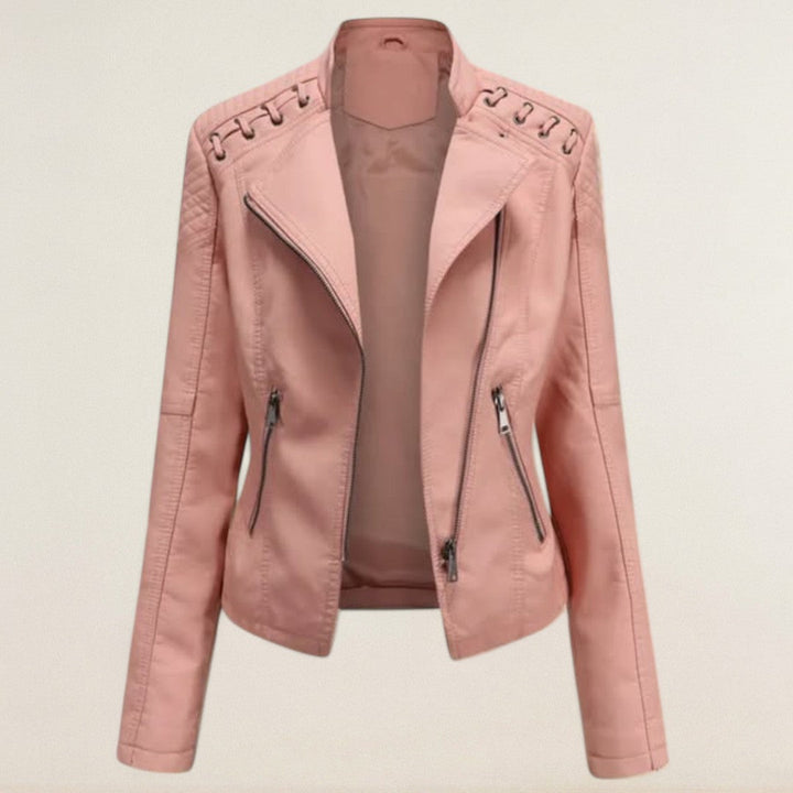 Μαρία – κομψό δερμάτινο μπουφάν με μοντέρνα γραμμή