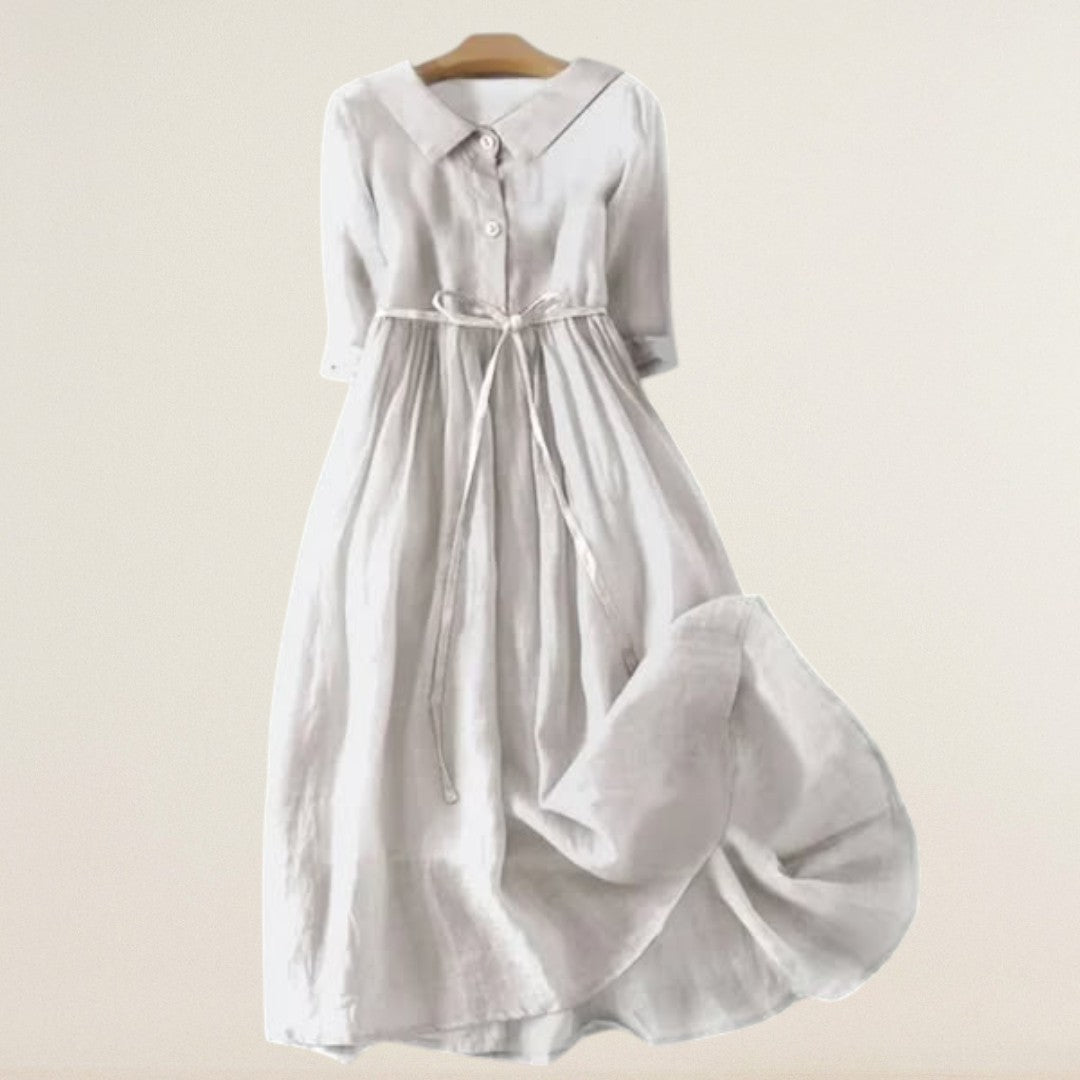 Ηλένια – κομψό μίντι φόρεμα με ελαφρότητα