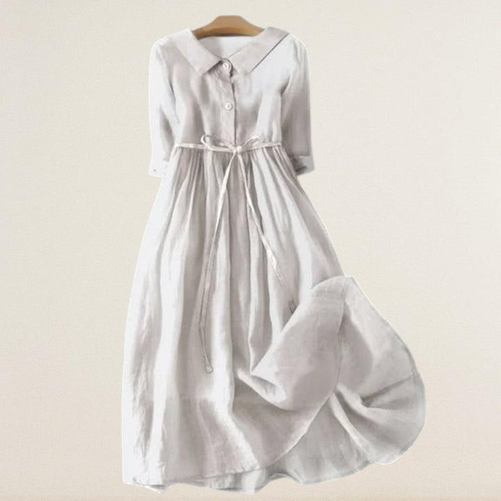 Ηλένια – κομψό μίντι φόρεμα με ελαφρότητα