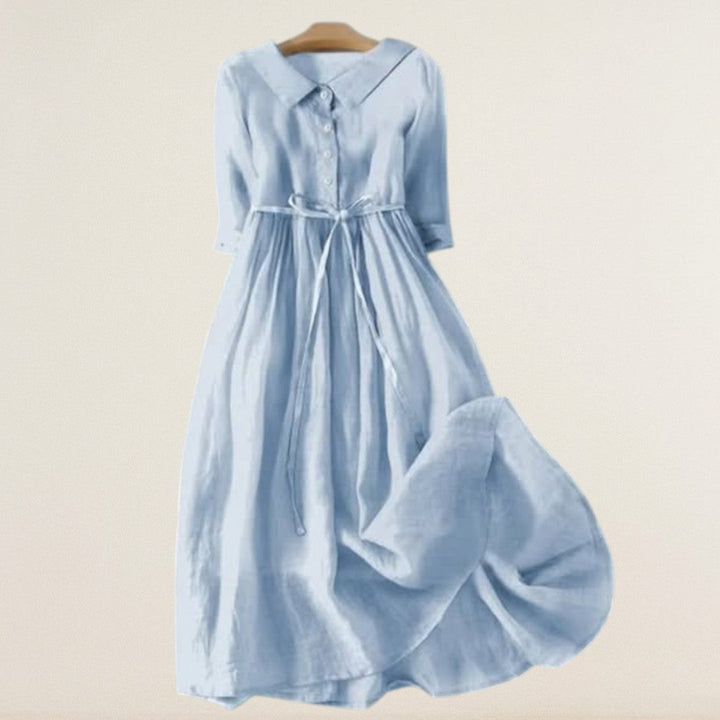 Ηλένια – κομψό μίντι φόρεμα με ελαφρότητα