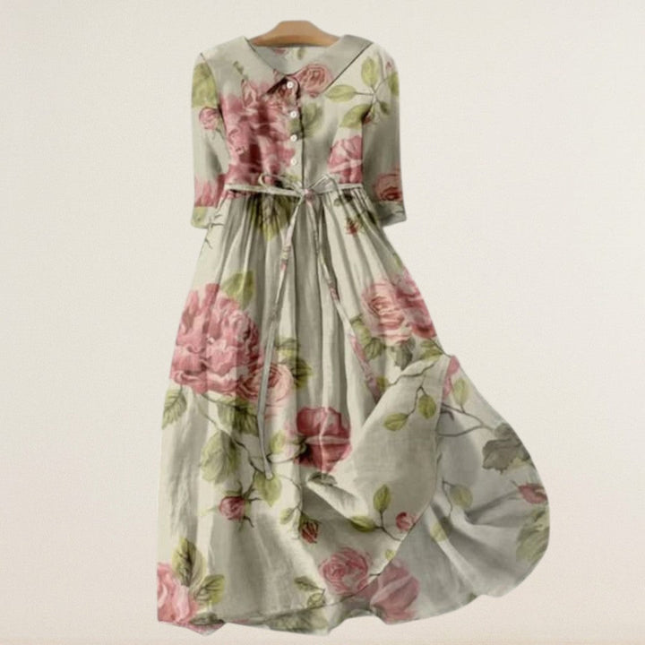 Ηλένια – κομψό μίντι φόρεμα με ελαφρότητα