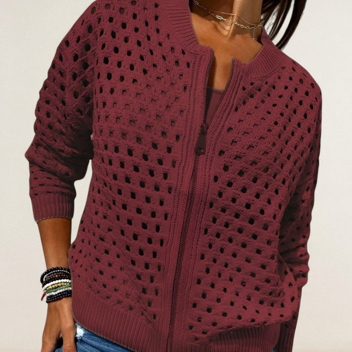 Μαρία – Ελαφριά ζακέτα με φερμουάρ