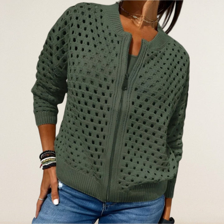 Μαρία – Ελαφριά ζακέτα με φερμουάρ