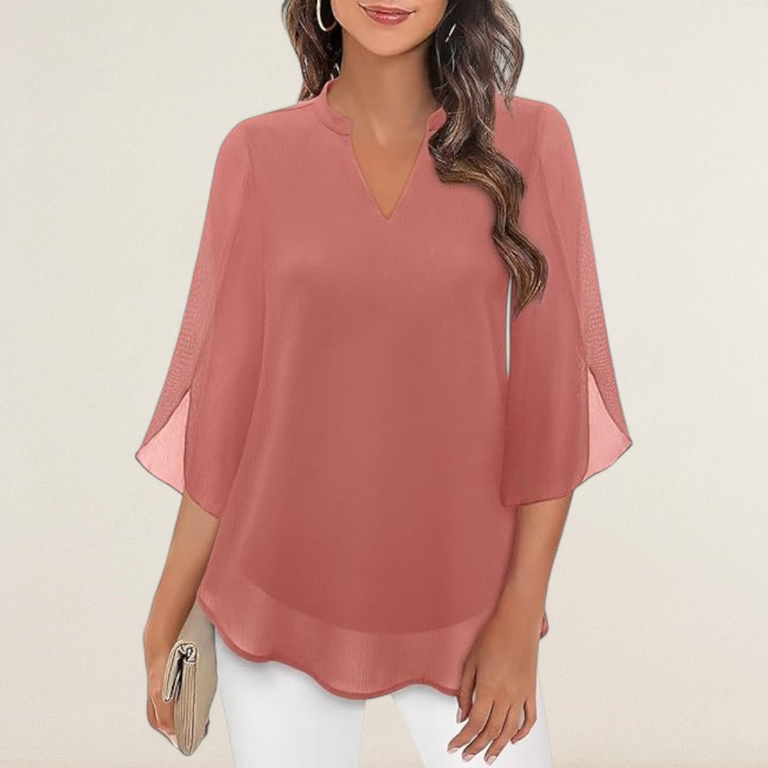 Αντωνία – Αέρινη μπλούζα με κομψή γραμμή