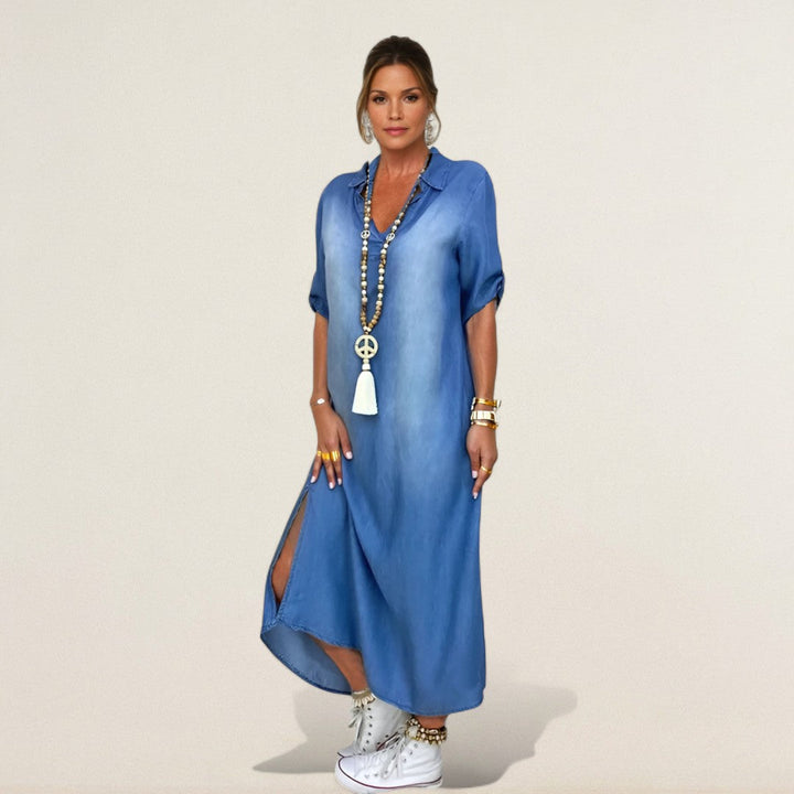 Μαρία – Χαλαρό φόρεμα πουκαμίσα για κάθε περίσταση