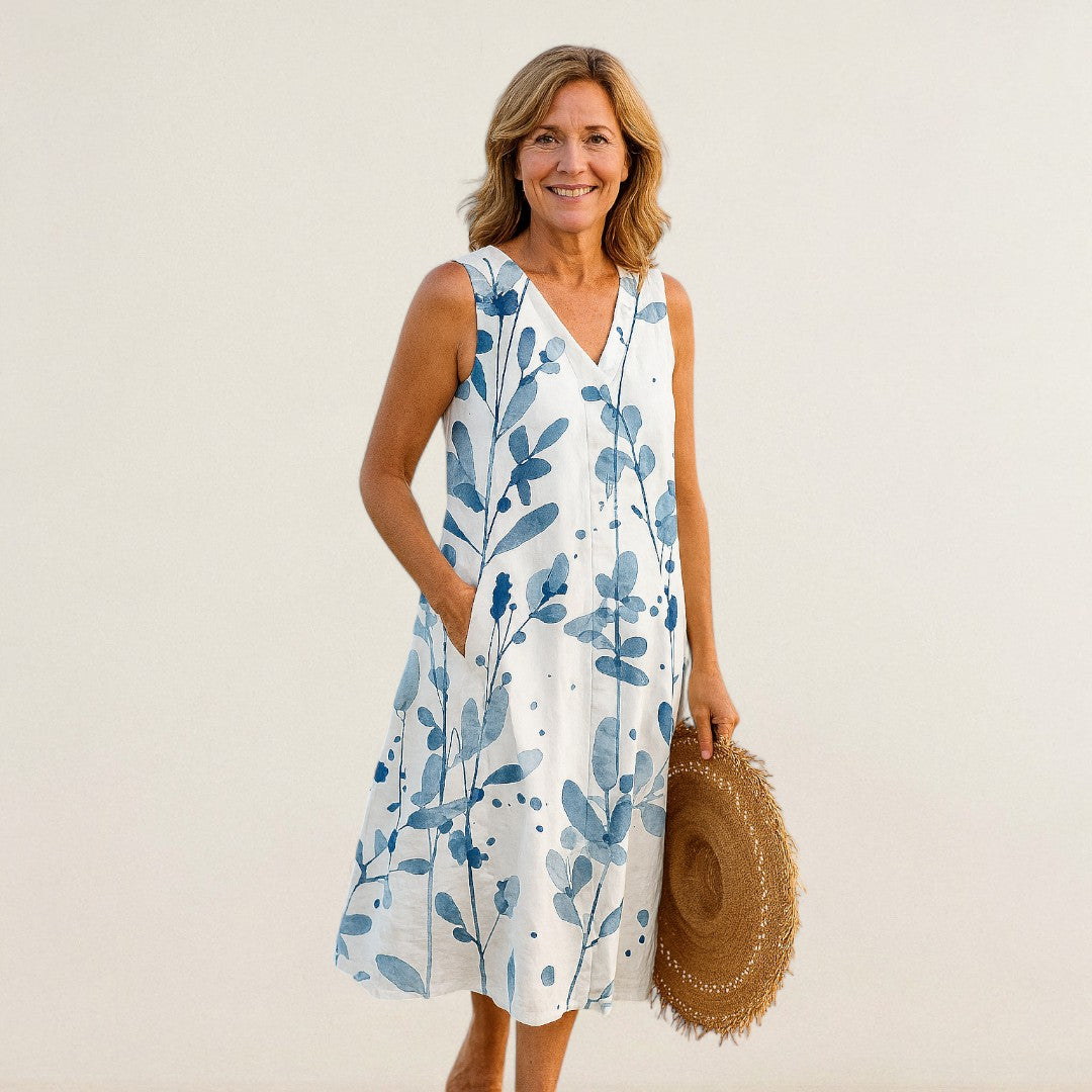 Άννα Μαρία – Φόρεμα με λουλούδια και αέρινη γραμμή