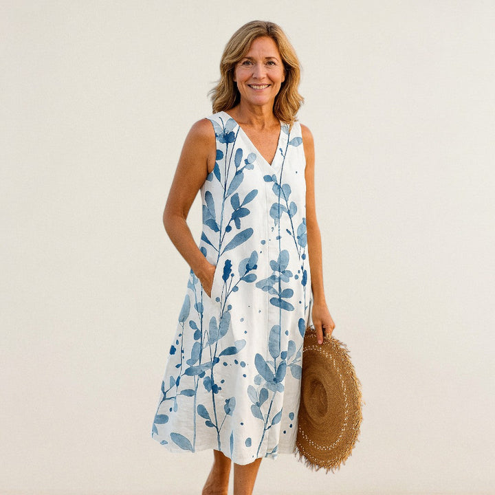 Άννα Μαρία – Φόρεμα με λουλούδια και αέρινη γραμμή