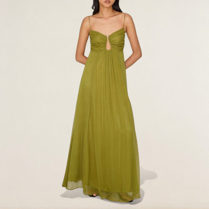 Ελένη – Ρομαντικό Μαξιφόρεμα με λεπτούς ιμάντες