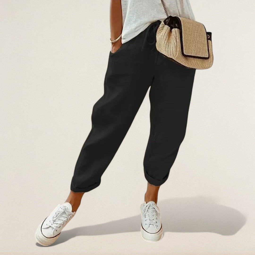 Άννα – Άνετο και στυλάτο παντελόνι λινό για καθημερινή χρήση