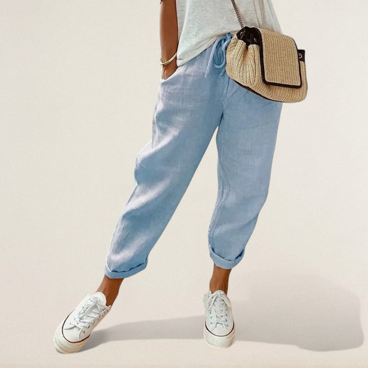 Άννα – Άνετο και στυλάτο παντελόνι λινό για καθημερινή χρήση