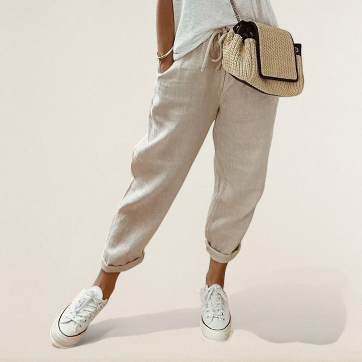 Άννα – Άνετο και στυλάτο παντελόνι λινό για καθημερινή χρήση