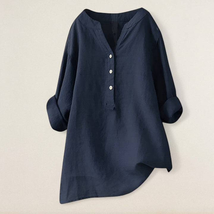 Μαρίλη – χαλαρό λινό πουκάμισο