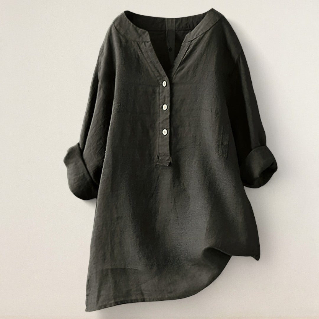 Μαρίλη – χαλαρό λινό πουκάμισο