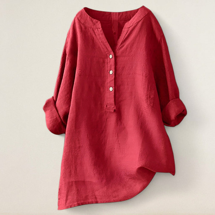 Μαρίλη – χαλαρό λινό πουκάμισο