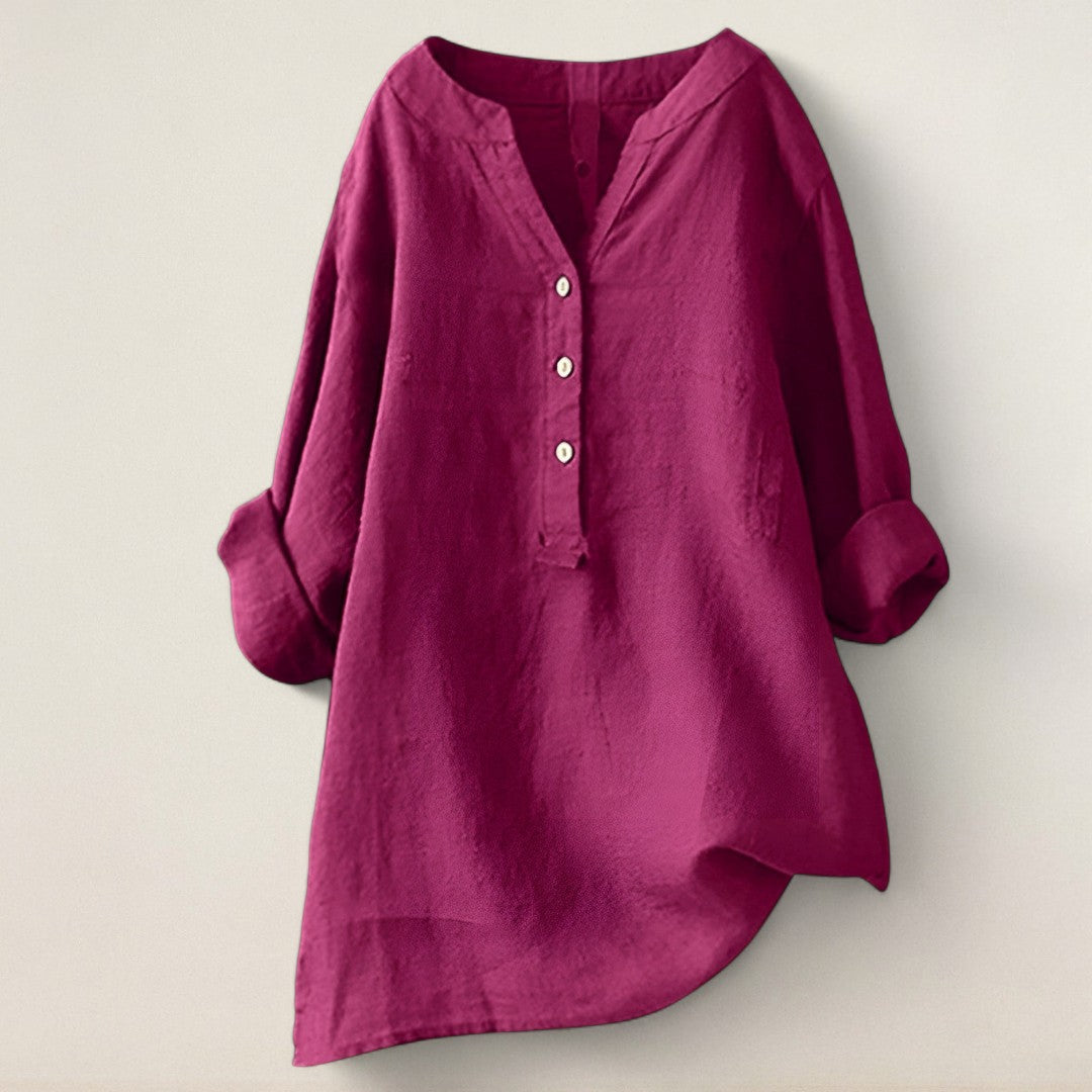 Μαρίλη – χαλαρό λινό πουκάμισο