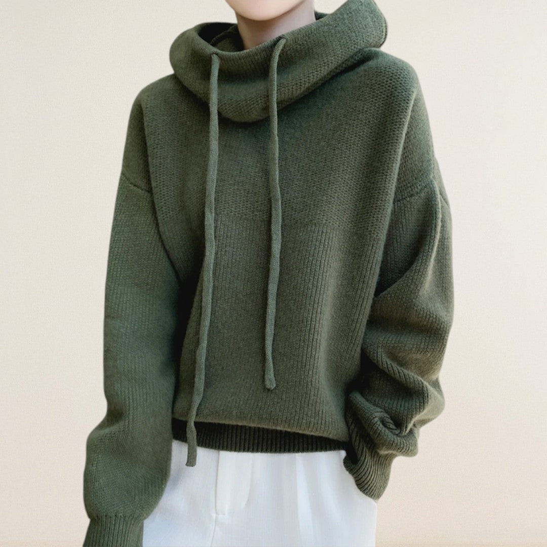 Ναδίνη – Φούτερ με κουκούλα και μοντέρνα oversized εμφάνιση