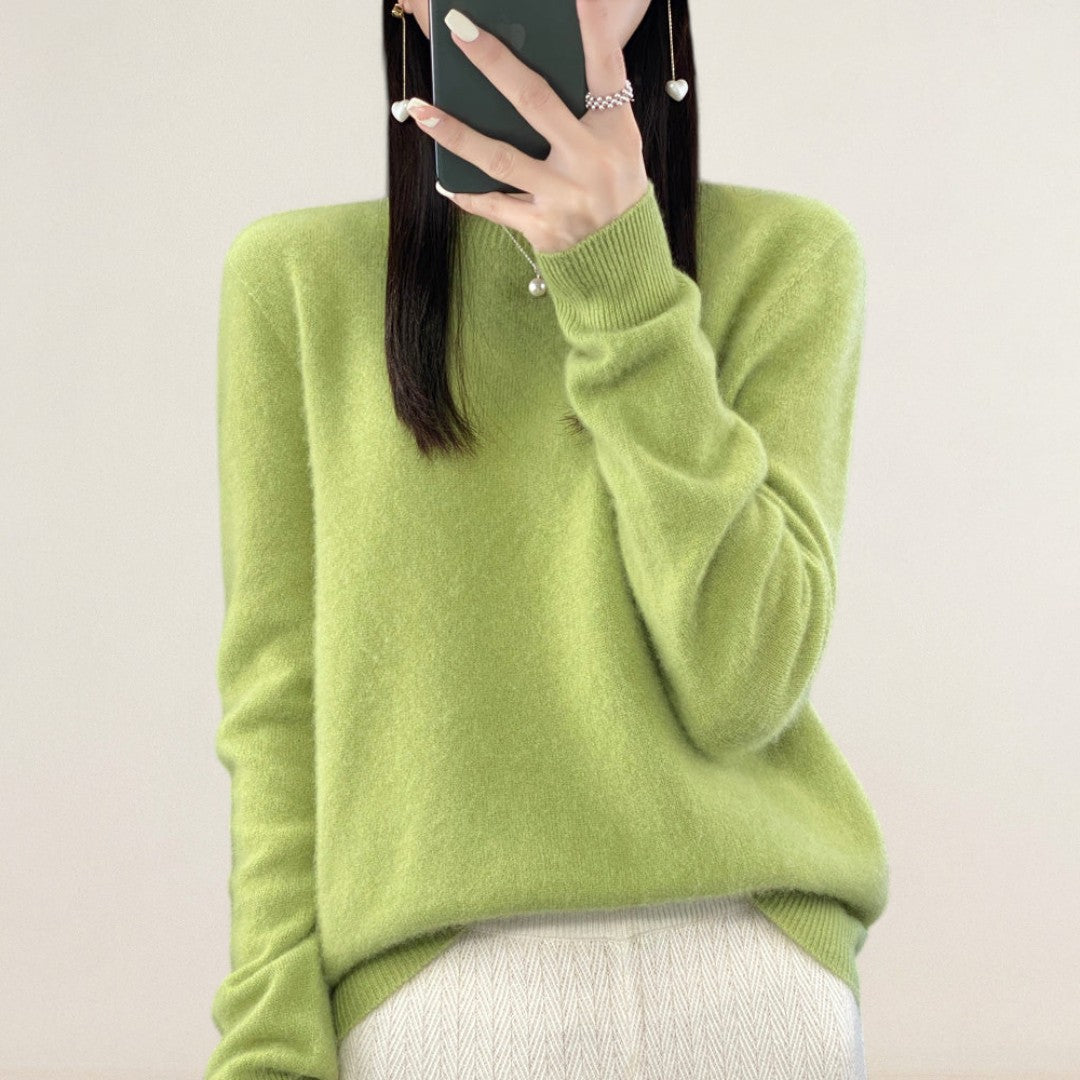 Μαρία – Πλεκτό πουλόβερ με μοντέρνο ψηλό γιακά