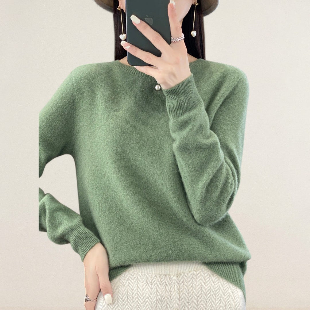 Μαρία – Πλεκτό πουλόβερ με μοντέρνο ψηλό γιακά