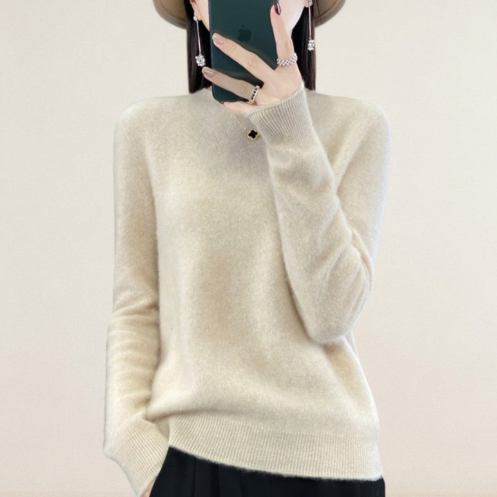 Μαρία – Πλεκτό πουλόβερ με μοντέρνο ψηλό γιακά