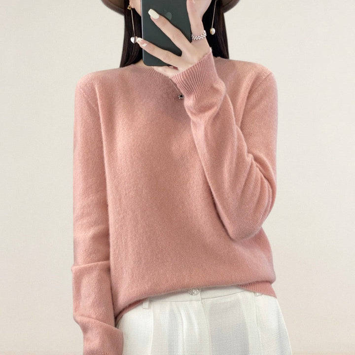 Μαρία – Πλεκτό πουλόβερ με μοντέρνο ψηλό γιακά