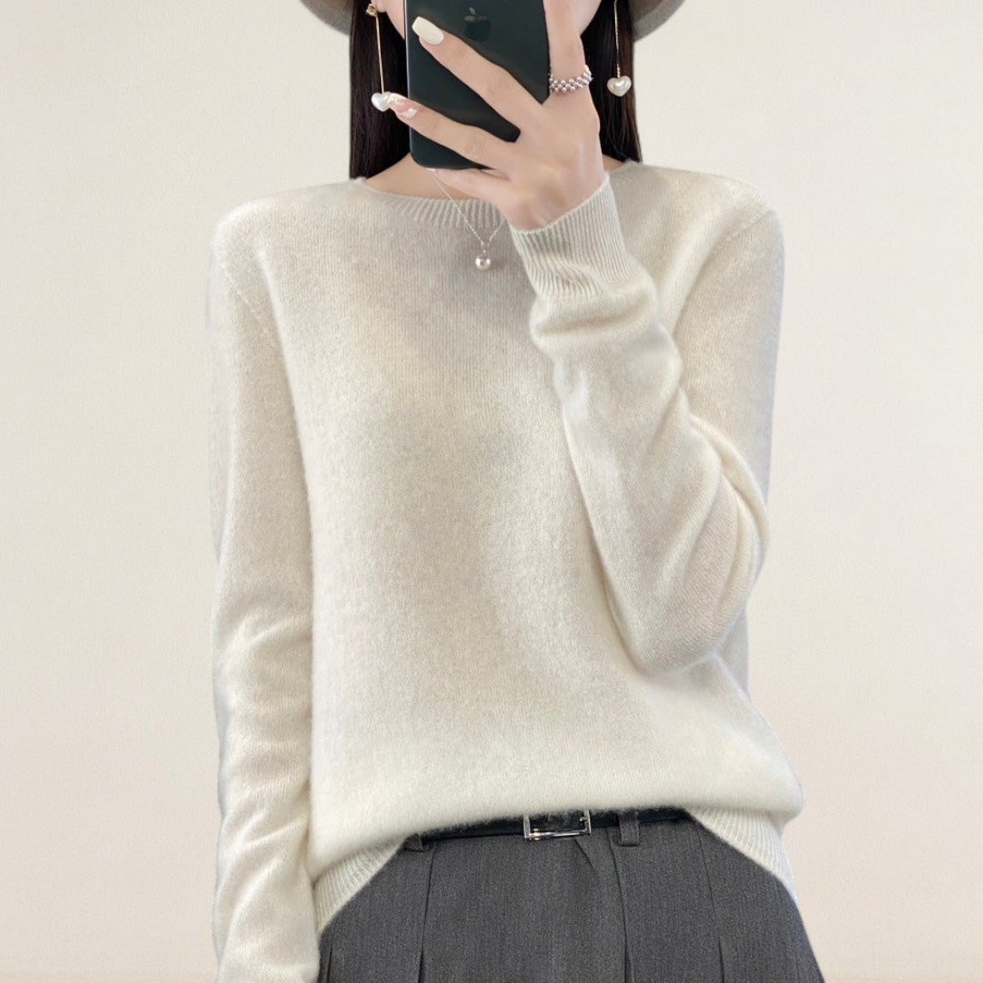 Μαρία – Πλεκτό πουλόβερ με μοντέρνο ψηλό γιακά