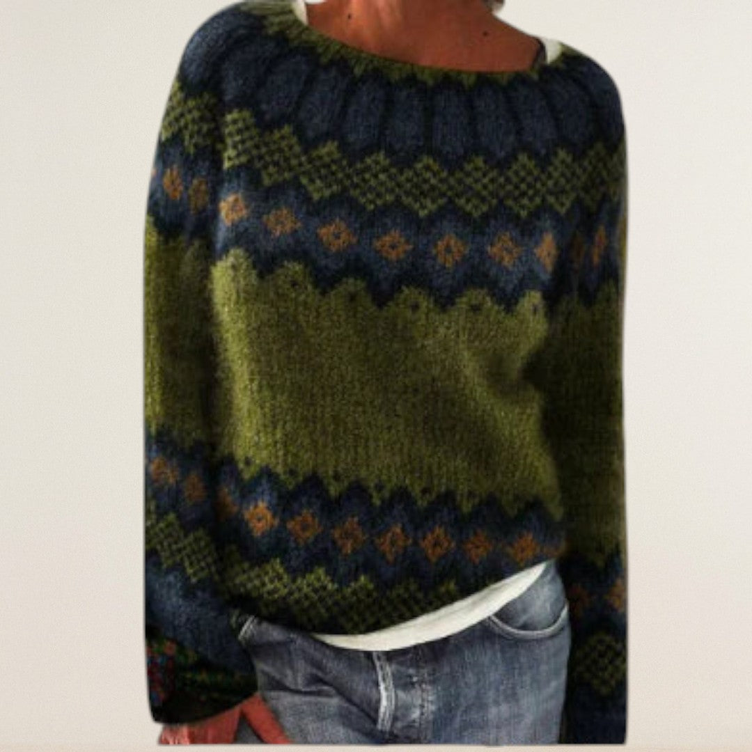 Ανίνα – Πουλόβερ με παραδοσιακό σχέδιο