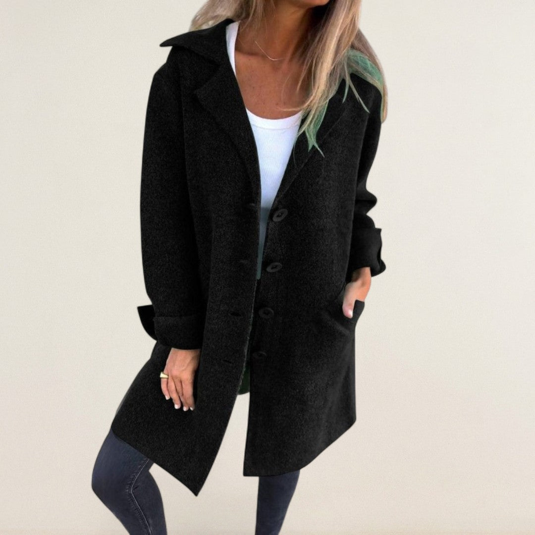 Μαρία – Μακρύ μπουφάν μεταβατικής περιόδου με διαχρονική γραμμή