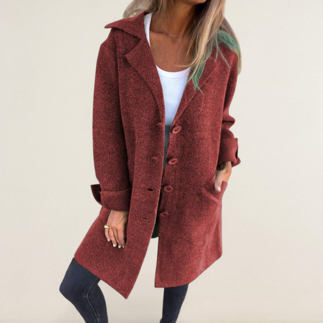 Μαρία – Μακρύ μπουφάν μεταβατικής περιόδου με διαχρονική γραμμή