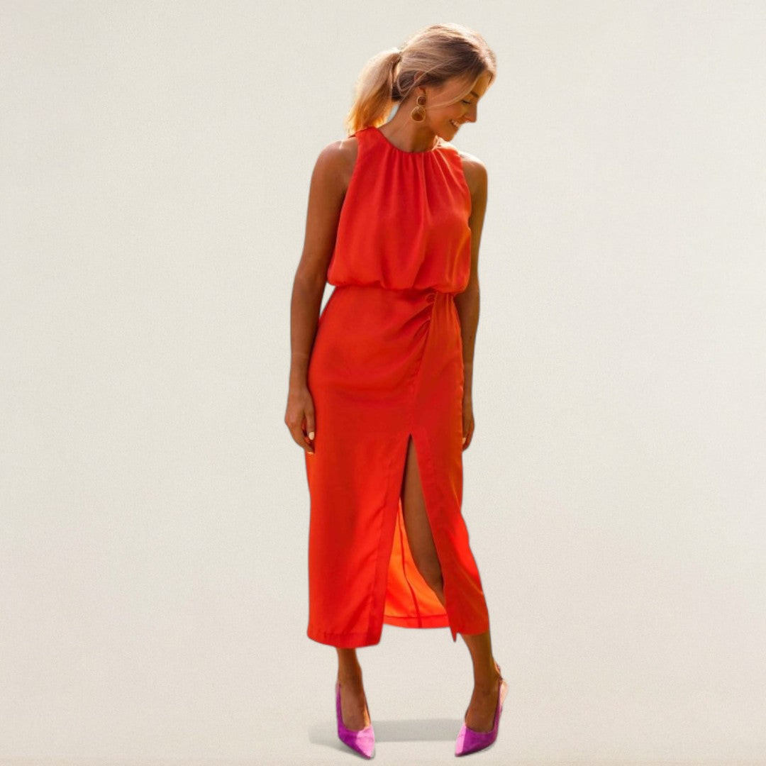 Φαμπιέν – Κομψό Midi-Φόρεμα με εκλεπτυσμένο κόψιμο