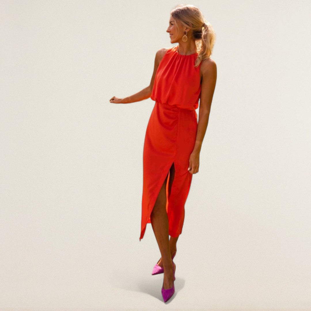 Φαμπιέν – Κομψό Midi-Φόρεμα με εκλεπτυσμένο κόψιμο