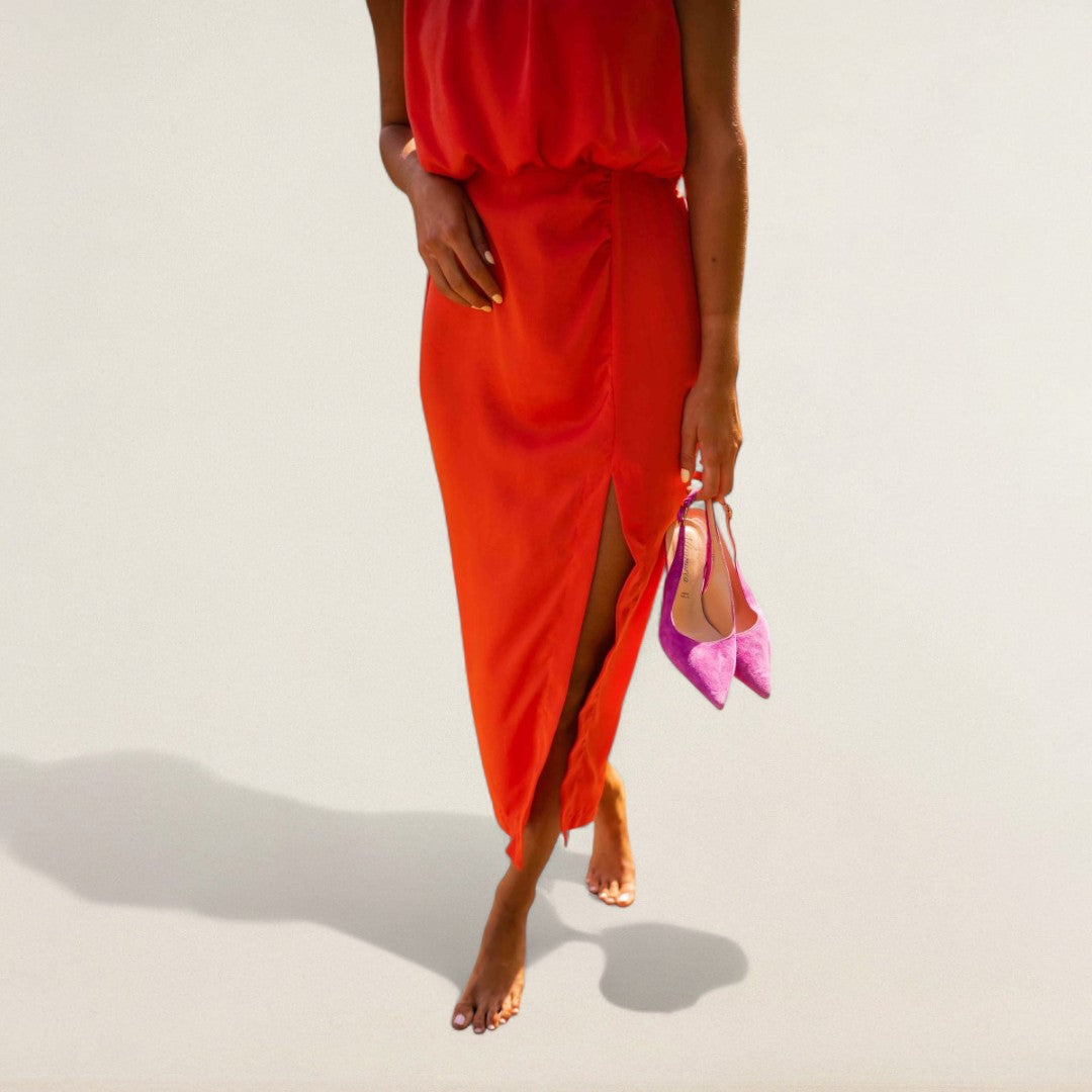 Φαμπιέν – Κομψό Midi-Φόρεμα με εκλεπτυσμένο κόψιμο