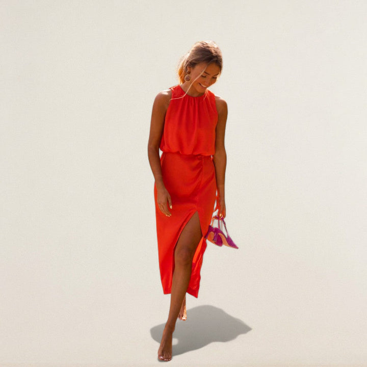 Φαμπιέν – Κομψό Midi-Φόρεμα με εκλεπτυσμένο κόψιμο