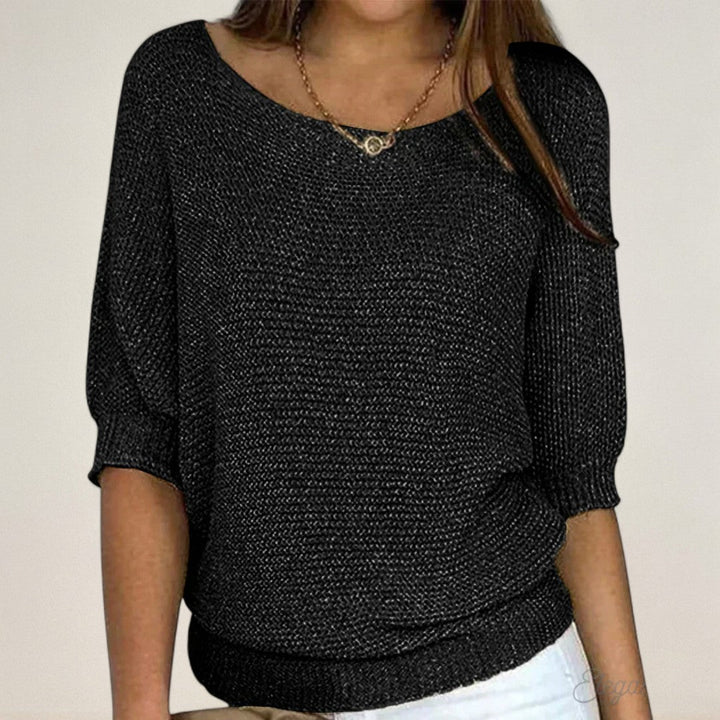 Μαρία – Ελαφρύ πλεκτό πουλόβερ με χαλαρή γραμμή